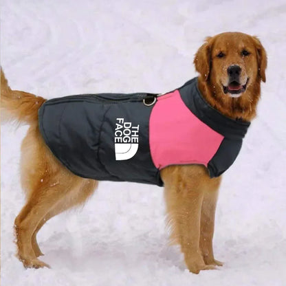 Waterproof Warm Dog Clothes Pet Coat Winter Vest Padded Zipper Jacket Dog Clothing for Small Medium Big Dogs The Dog Face Outfit