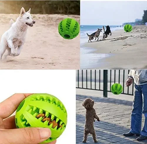 Dog Ball Toys for Small Dogs Interactive Elasticity Puppy Chew Toy Tooth Cleaning Rubber Food Ball Toy Pet Stuff Accessories