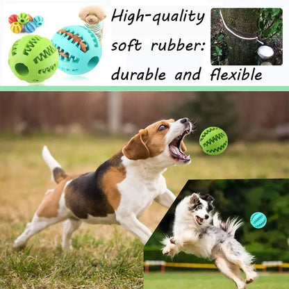 Dog Ball Toys for Small Dogs Interactive Elasticity Puppy Chew Toy Tooth Cleaning Rubber Food Ball Toy Pet Stuff Accessories