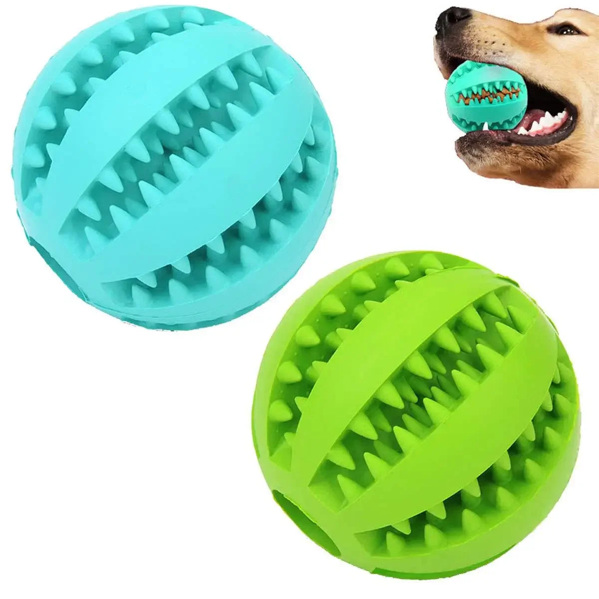 Dog Ball Toys for Small Dogs Interactive Elasticity Puppy Chew Toy Tooth Cleaning Rubber Food Ball Toy Pet Stuff Accessories