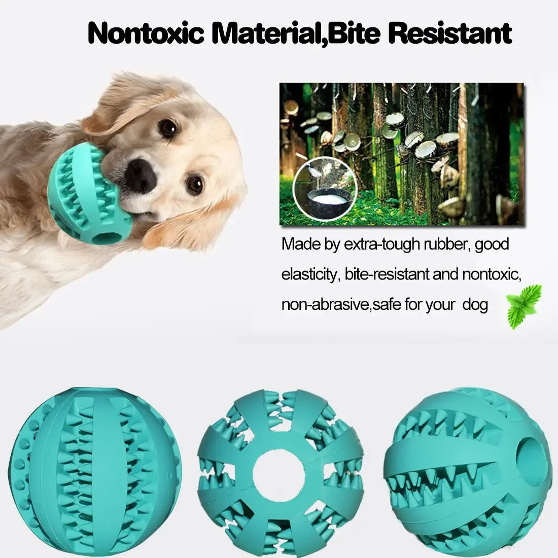 Dog Ball Toys for Small Dogs Interactive Elasticity Puppy Chew Toy Tooth Cleaning Rubber Food Ball Toy Pet Stuff Accessories